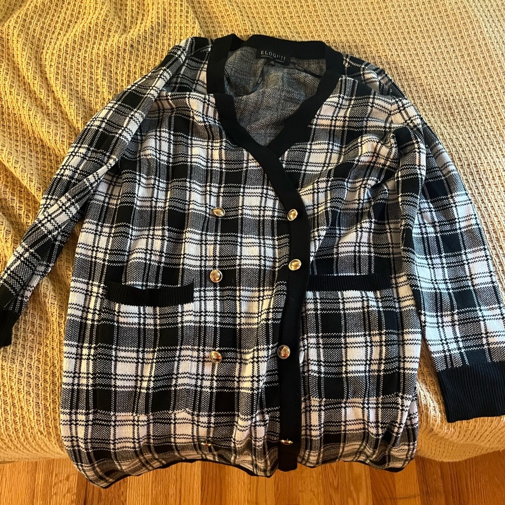 Eloquii Plaid Long Sleeve Dress